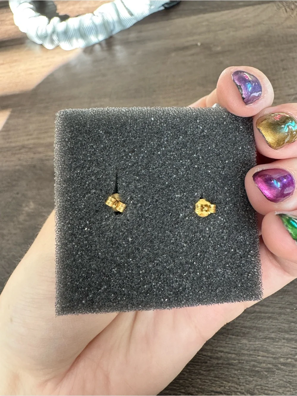 Kids Gold Dinosaur Stud Earrings